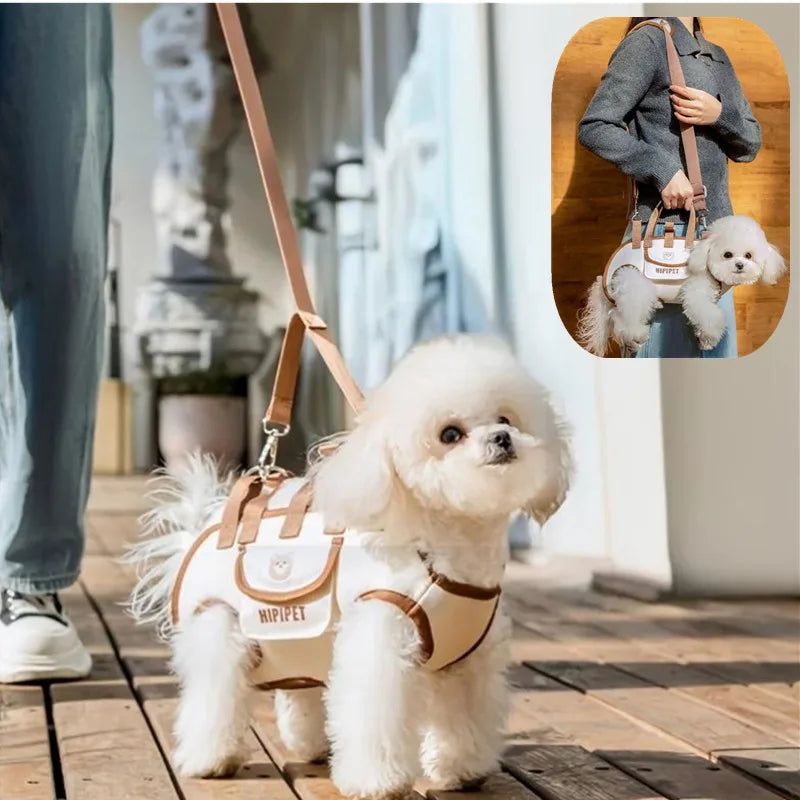 Dog Harness Backpack Pet Carrier for Small Dog Lift Harness for Whole Body Sling Strong Load Bearing Cat Crossbody Bag