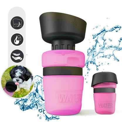 Pet Dog Water Bottle Bowl Foldable Leak-Proof Water Food Cup Pet Feeder Bowl Portable Large Capacity Pet Outdoor Drinking Bowl