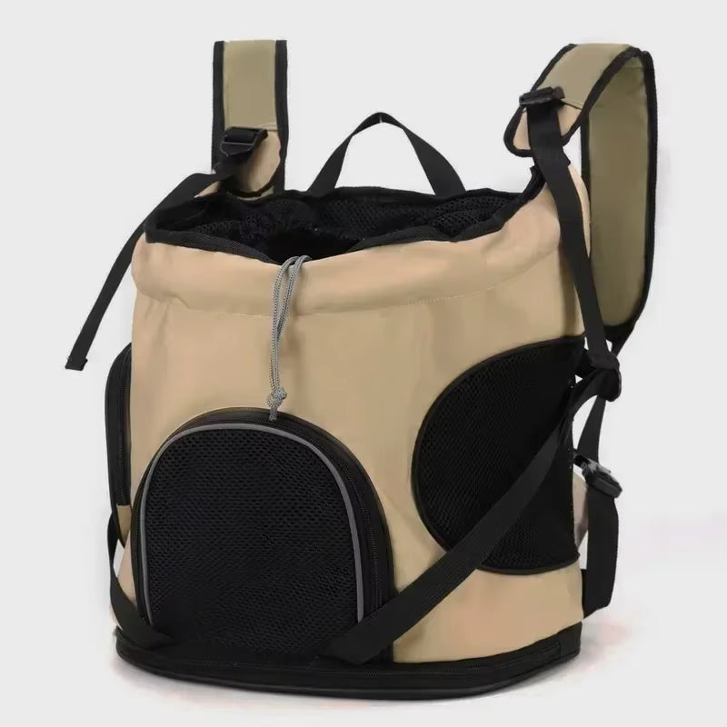Solid Color Large Capacity Lightweight Cat Bag Go Out Portable Pet Bag Carrier Breathable Oxford Cloth Portable Pet Backpack