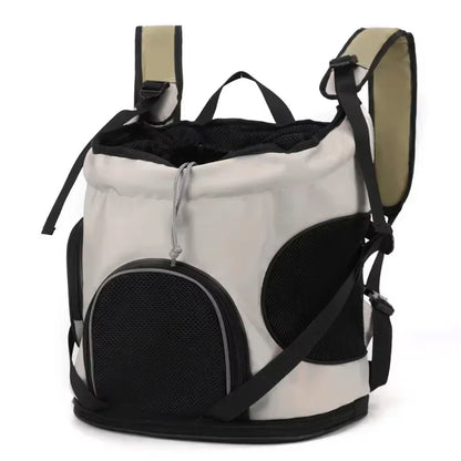 Solid Color Large Capacity Lightweight Cat Bag Go Out Portable Pet Bag Carrier Breathable Oxford Cloth Portable Pet Backpack