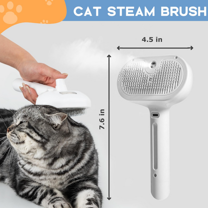 Pet Grooming Spray Brush with Hair Removal & Massage Function